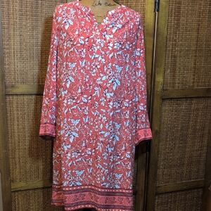 LOFT Rust Floral Dress